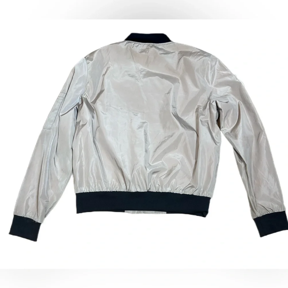 CALI LOVE USA/TAN BLACK BOMBER JACKET FULL ZIP UP - Picture 2 of 14